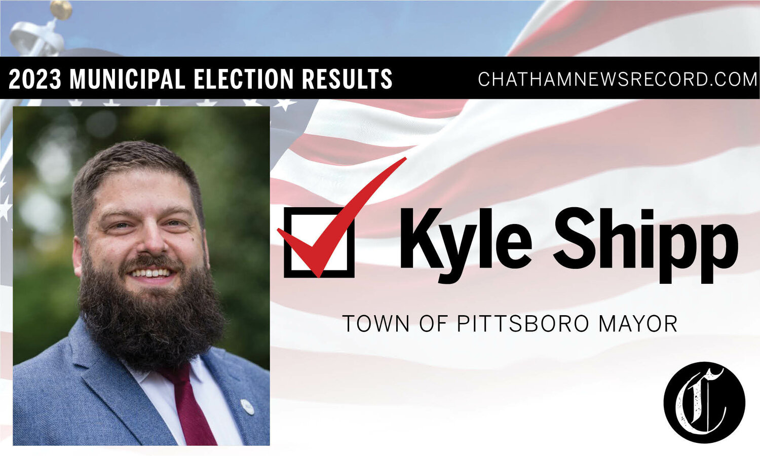 Kyle Shipp wins election as Pittsboro mayor